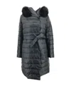 Max Mara Long-sleeved Hooded Cotton-padded Suit In Black