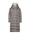 Max Mara Long-sleeved Hooded Cotton Suit In Gray