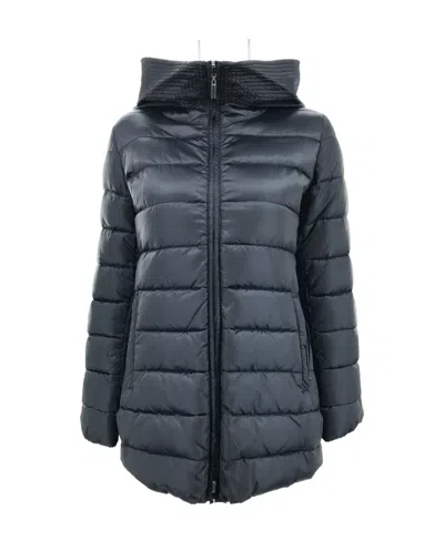 Max Mara Long-sleeved Hooded Down Jacket In Black