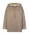 Max Mara Long-sleeved Hooded Hoodie In Nude