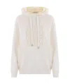 Max Mara Pamir Drawstring Long-sleeved Hoodie In White