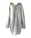 Max Mara Long Sleeved Hooded Knitted Cardigan In Gray