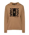 Max Mara Hooded Sweatshirt With Drawstring And Graphic Detail