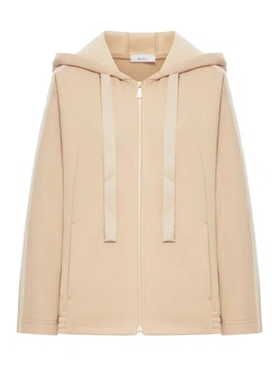 Max Mara Long-sleeved Hoodie In Neutral