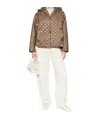 Max Mara Quilted Water-repellent Canvas Padded Jacket In Brown