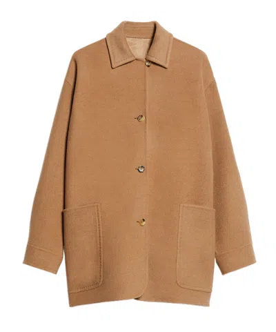 Max Mara Long-sleeved Jacket In Brown