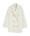 Max Mara Rebus Double Breasted Coat In White