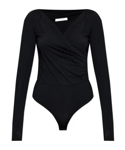 Max Mara Long-sleeved Jumpsuit In Black