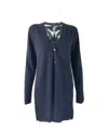Max Mara Long-sleeved Knitted Cardigan In Blue