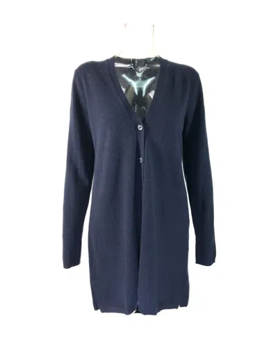 Max Mara Long-sleeved Knitted Cardigan In Blue