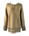 Max Mara Long-sleeved Knitted Cardigan In Brown