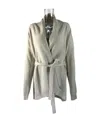 Max Mara Long-sleeved Knitted Cardigan In Gray