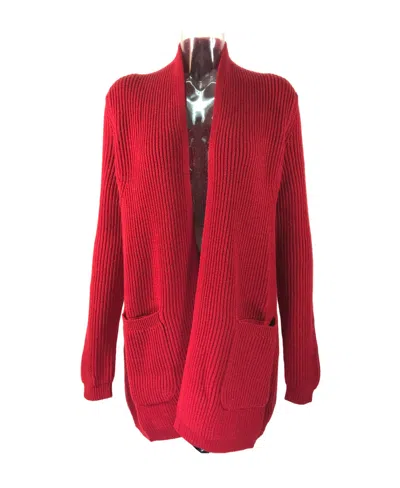 Max Mara Long-sleeved Knitted Cardigan In Red