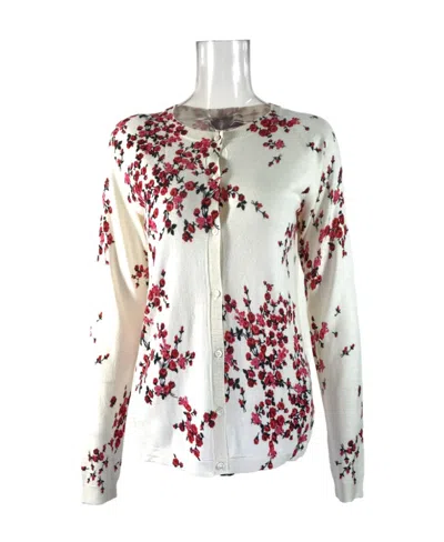 Max Mara Long-sleeved Knitted Cardigan In White