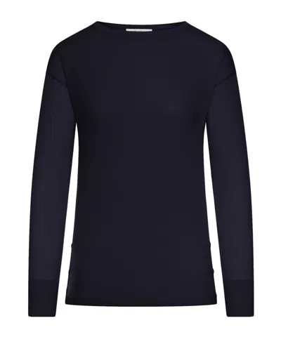 Max Mara Long-sleeved Knitted Shirt In Black