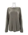 Max Mara Long-sleeved Knitted Sweater In Gray