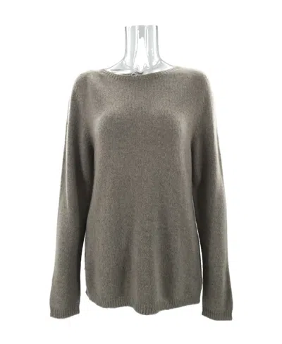 Max Mara Long-sleeved Knitted Sweater In Gray