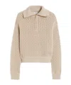 Max Mara Tequila Cropped Pullover Textured Knit Ribbed In Neutral