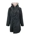 Max Mara Long-sleeved Laced Trench Coat In Black