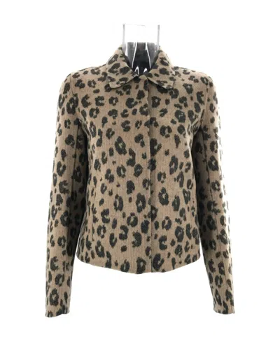 Max Mara Long-sleeved Lapel Casual Jacket In Multicolor