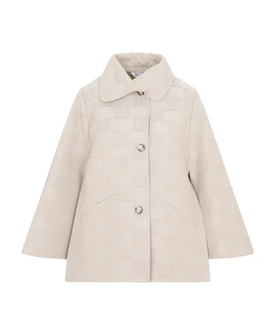 Max Mara Long-sleeved Lapel Casual Jacket In Nude