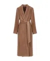 Max Mara Long-sleeved Lapel Coat In Brown