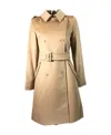 Max Mara Long-sleeved Lapel Coat In Nude