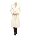 Max Mara Long-sleeved Lapel Coat In White