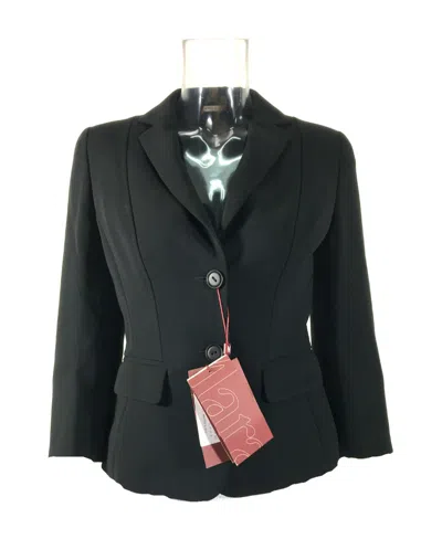 Max Mara Long Sleeved Lapel Suit Jacket In Black