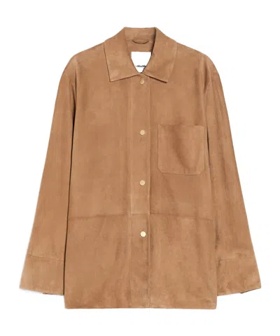 Max Mara 's  Fresia Buttoned Long-sleeved Overshirt In Nude