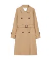 Max Mara Long-sleeved Lapel Coat In Nude
