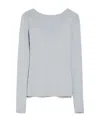 Max Mara Long-sleeved Rib Sweater In White