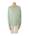 Max Mara Long-sleeved Round-neck Sweater In Nude
