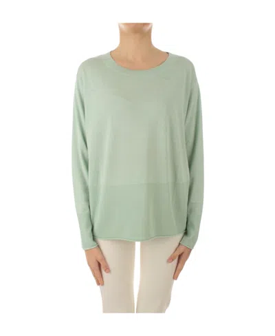 Max Mara Long-sleeved Round-neck Sweater In Nude