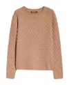 Max Mara Long-sleeved Round Neck Sweater In Nude