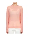 Max Mara Long-sleeved Round Neck Sweater In Pink