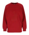 Max Mara Long-sleeved Round-neck Sweater In Red