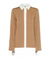 Max Mara Camel Silk Colour-block Shirt