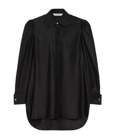 Max Mara Long-sleeved Shirt In Black