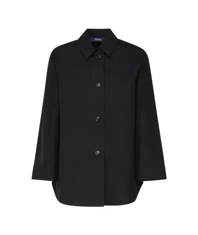 Max Mara Long-sleeved Shirt In Black
