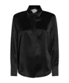 Max Mara Aiello Silk Satin Regular Shirt In Black