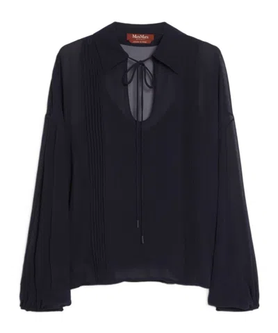 Max Mara Long-sleeved Shirt In Black