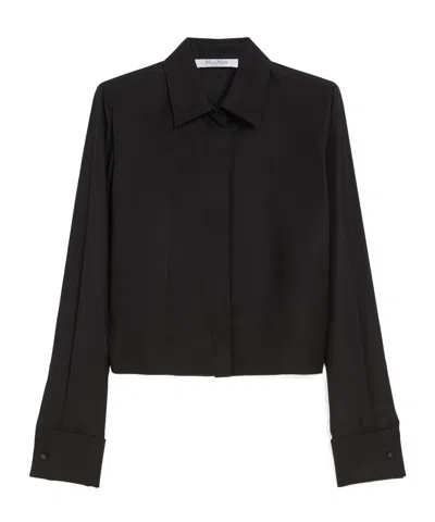 Max Mara Long-sleeved Shirt In Black