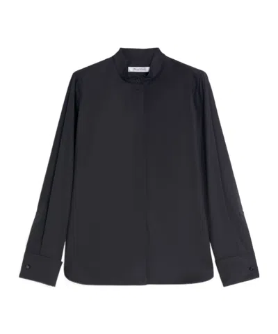 Max Mara Long-sleeved Shirt In Black