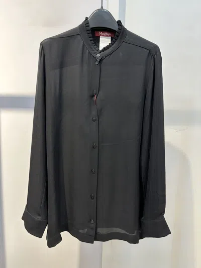 Max Mara Long-sleeved Shirt In Black