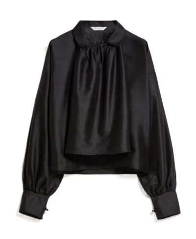 Max Mara Long-sleeved Shirt In Black