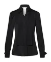 Max Mara Button Detailed Long-sleeved Blouse In Black