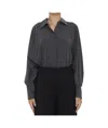 Max Mara Women Silk Bodysuit Shirt In Black