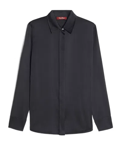 Max Mara Long-sleeved Shirt In Black