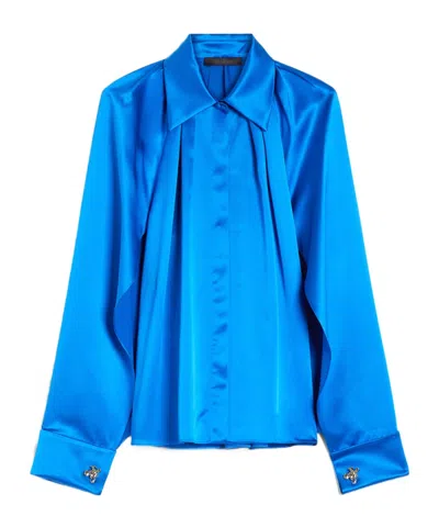 Max Mara Long-sleeved Shirt In Blue